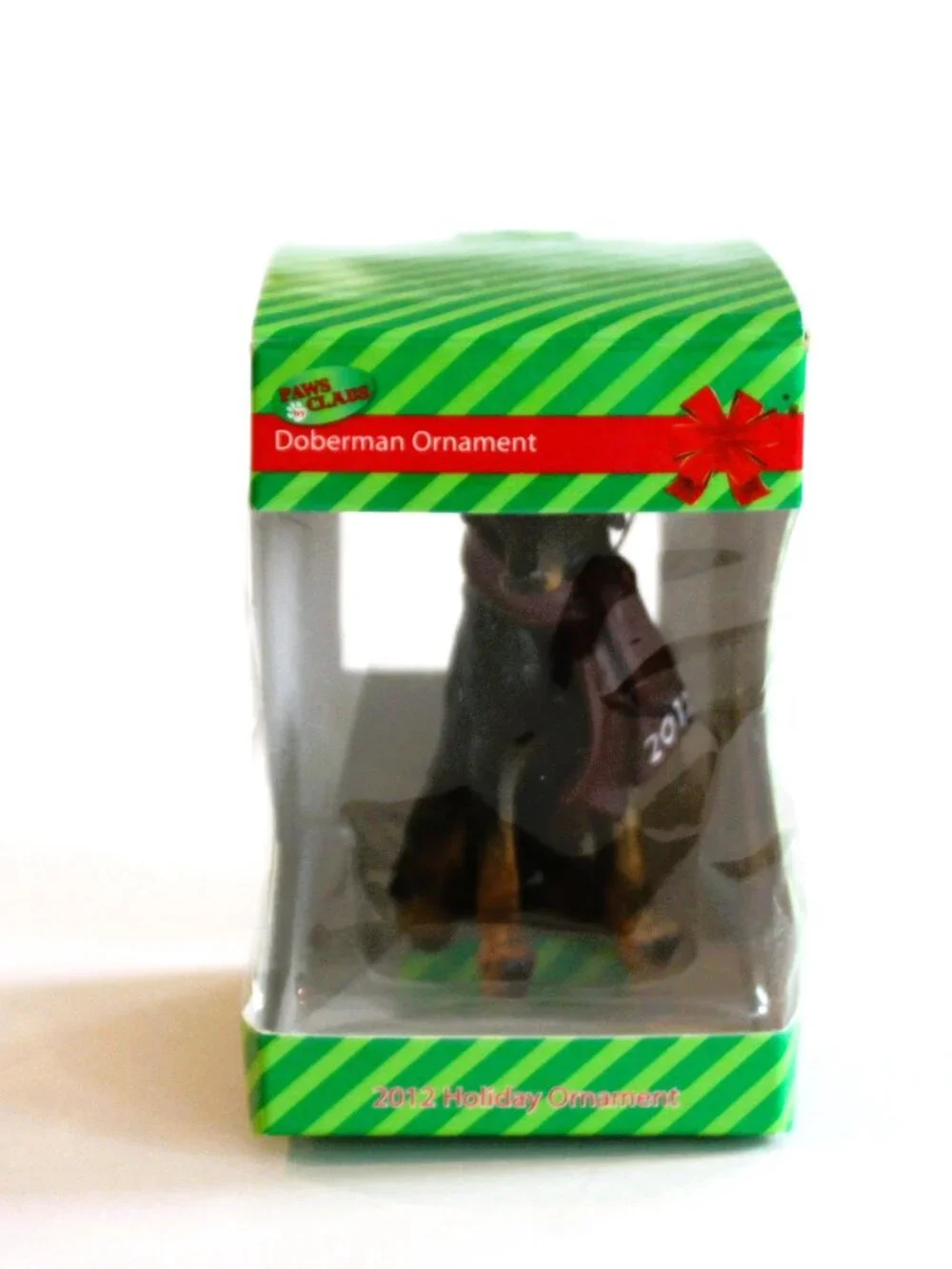 Doberman Ornament Christmas 2012 Paws Claus Dog Pet Holiday Tree Collectible